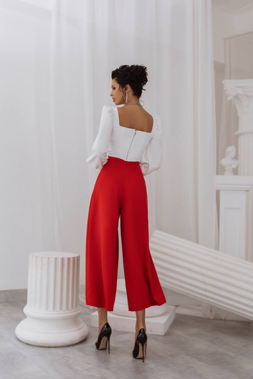 Sweetheart Puff-Sleeve Blouse