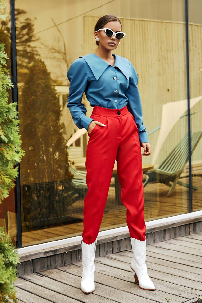 High Waisted Regular Fit Pants