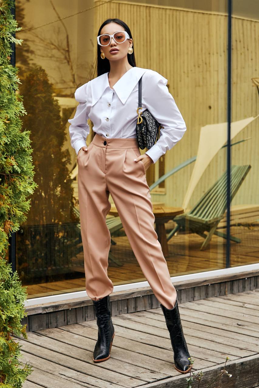High Waisted Regular Fit Pants