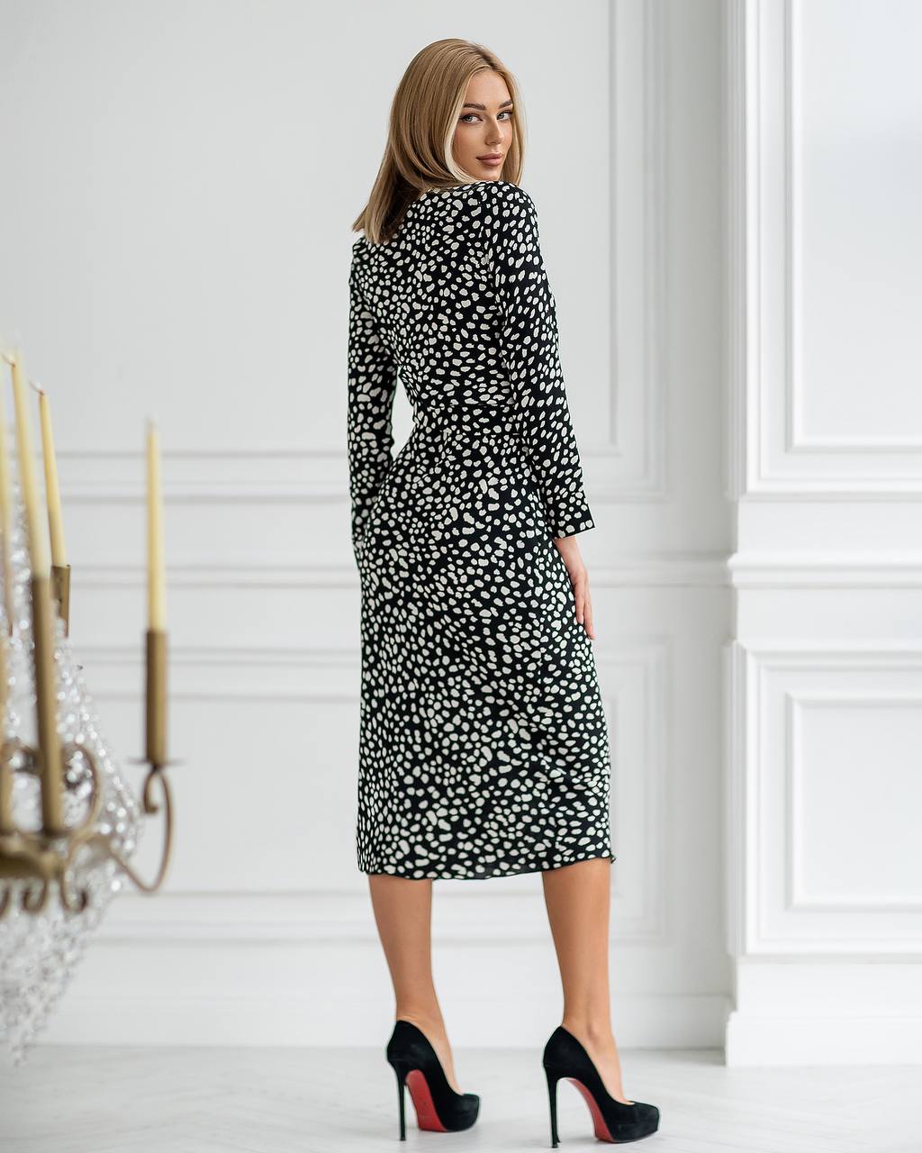 Long-Sleeve Midi Dress