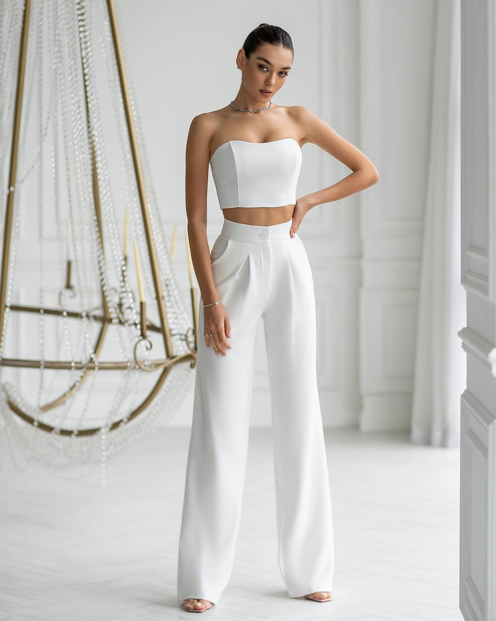 Belted Wide-Leg Suit 3-Piece