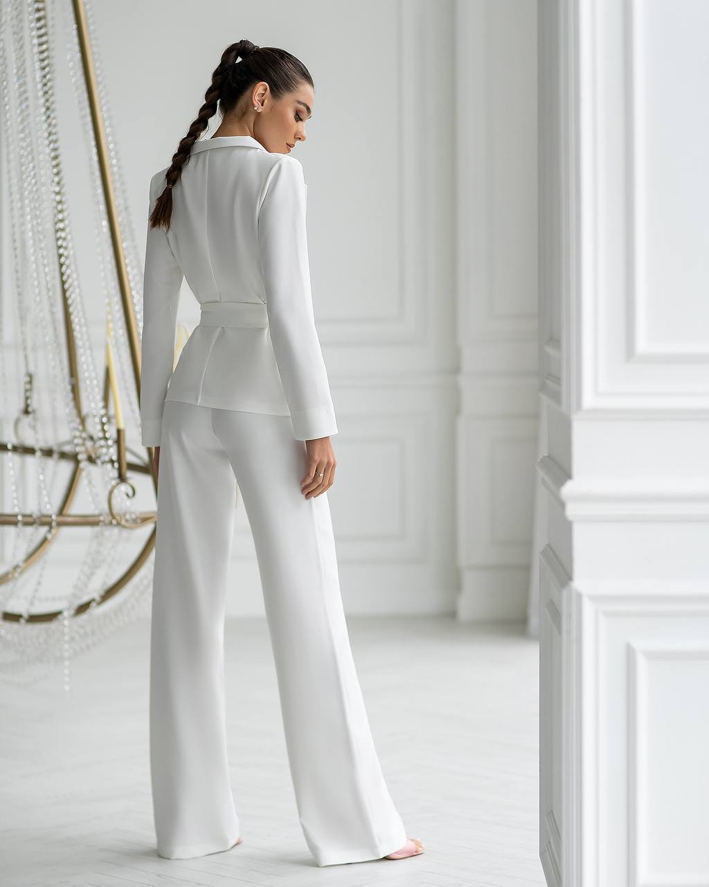 Belted Wide-Leg Suit 3-Piece