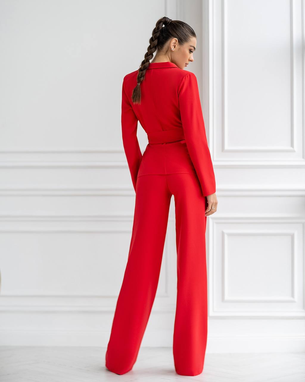 Belted Wide-Leg Suit 3-Piece