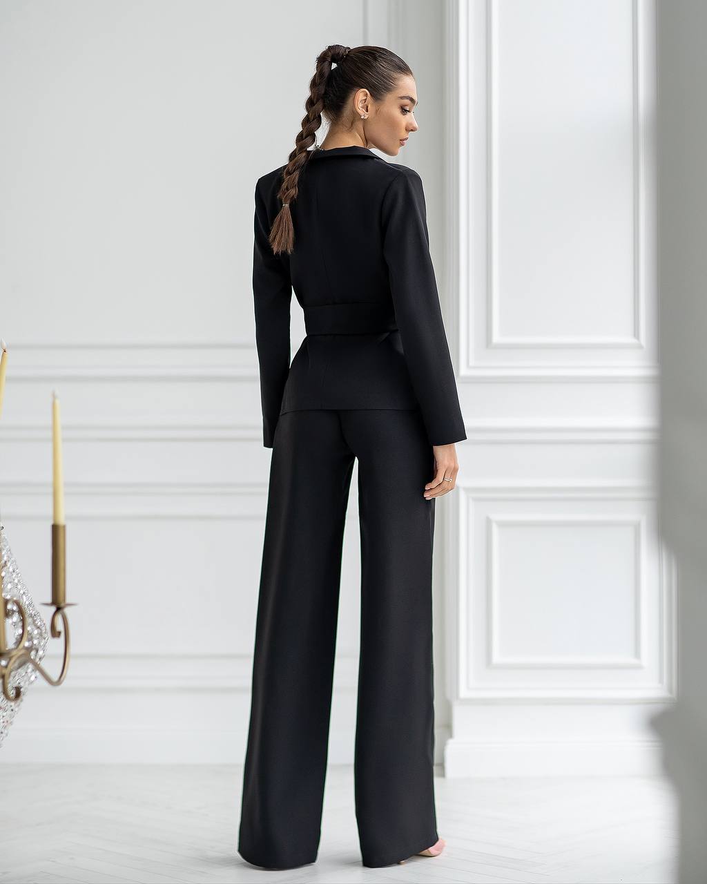 Belted Wide-Leg Suit 3-Piece