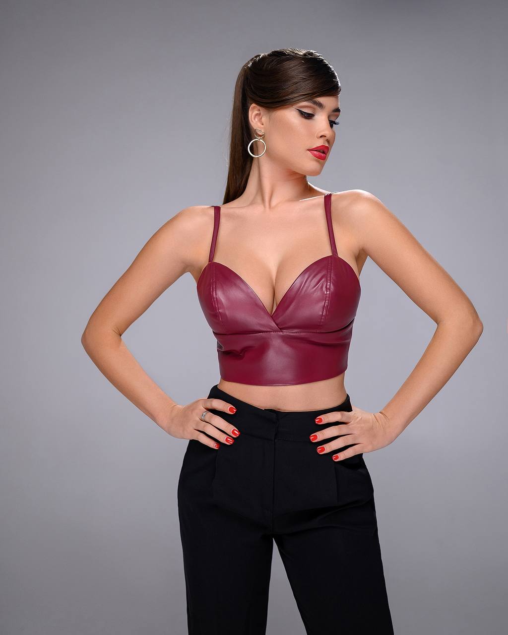 Vegan Leather Crop Top