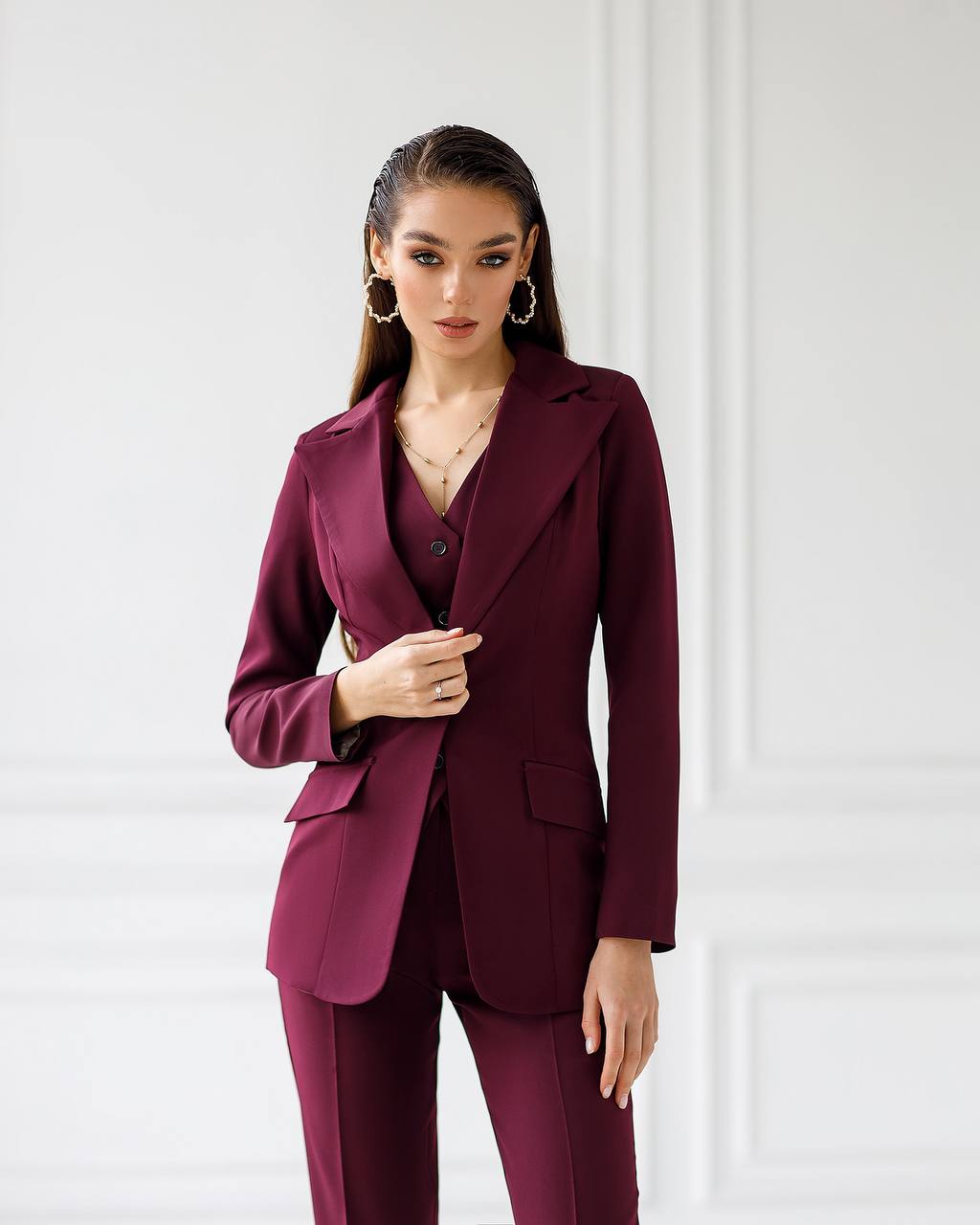 Office Slim-Fit 3-Piece Suit
