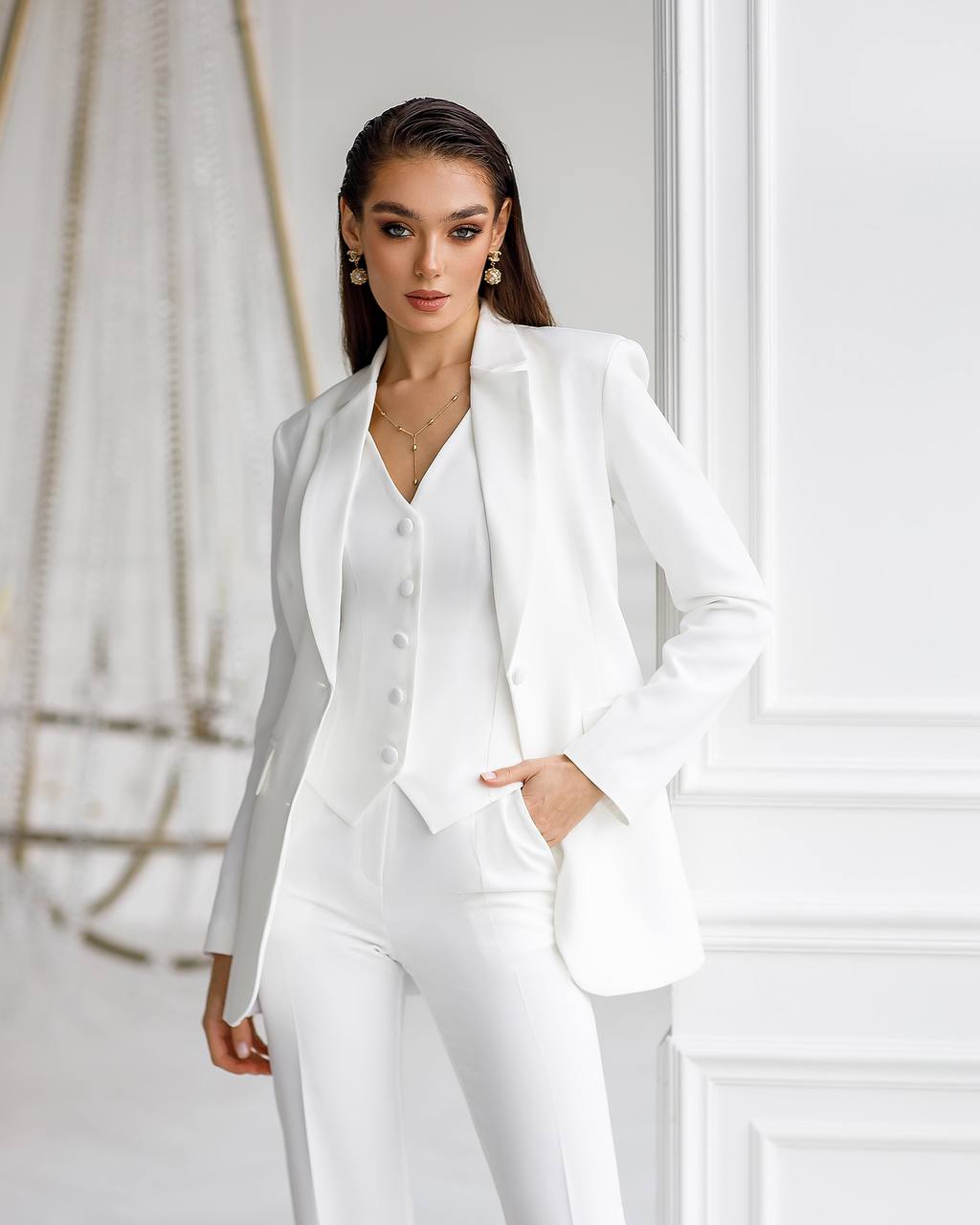 Office Slim-Fit 3-Piece Suit