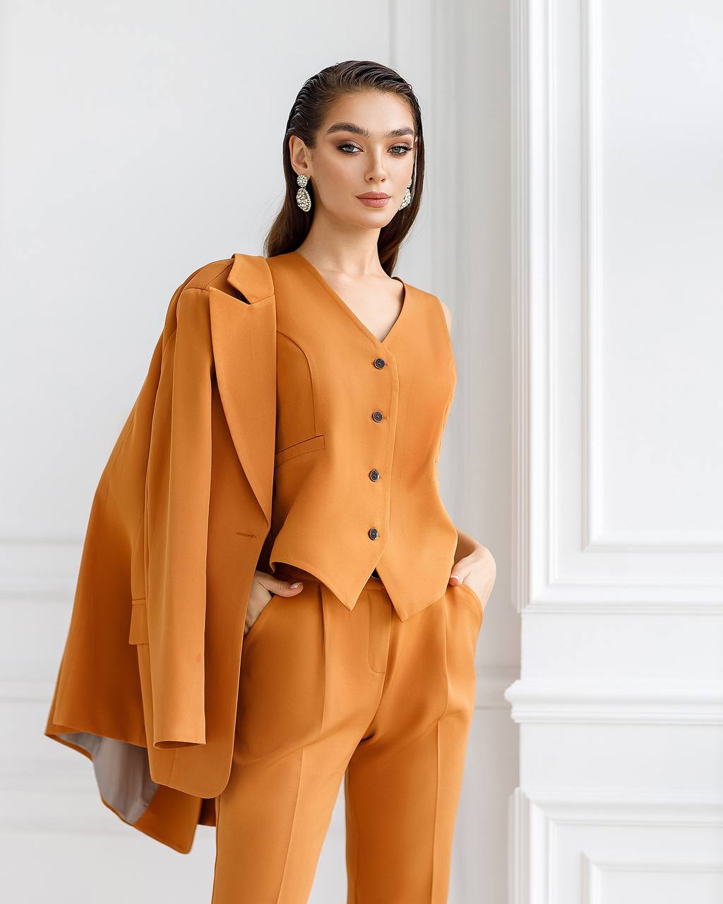 Office Slim-Fit 3-Piece Suit