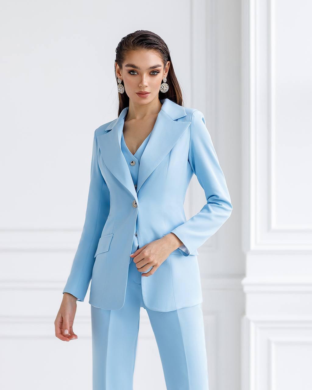 Office Slim-Fit 3-Piece Suit