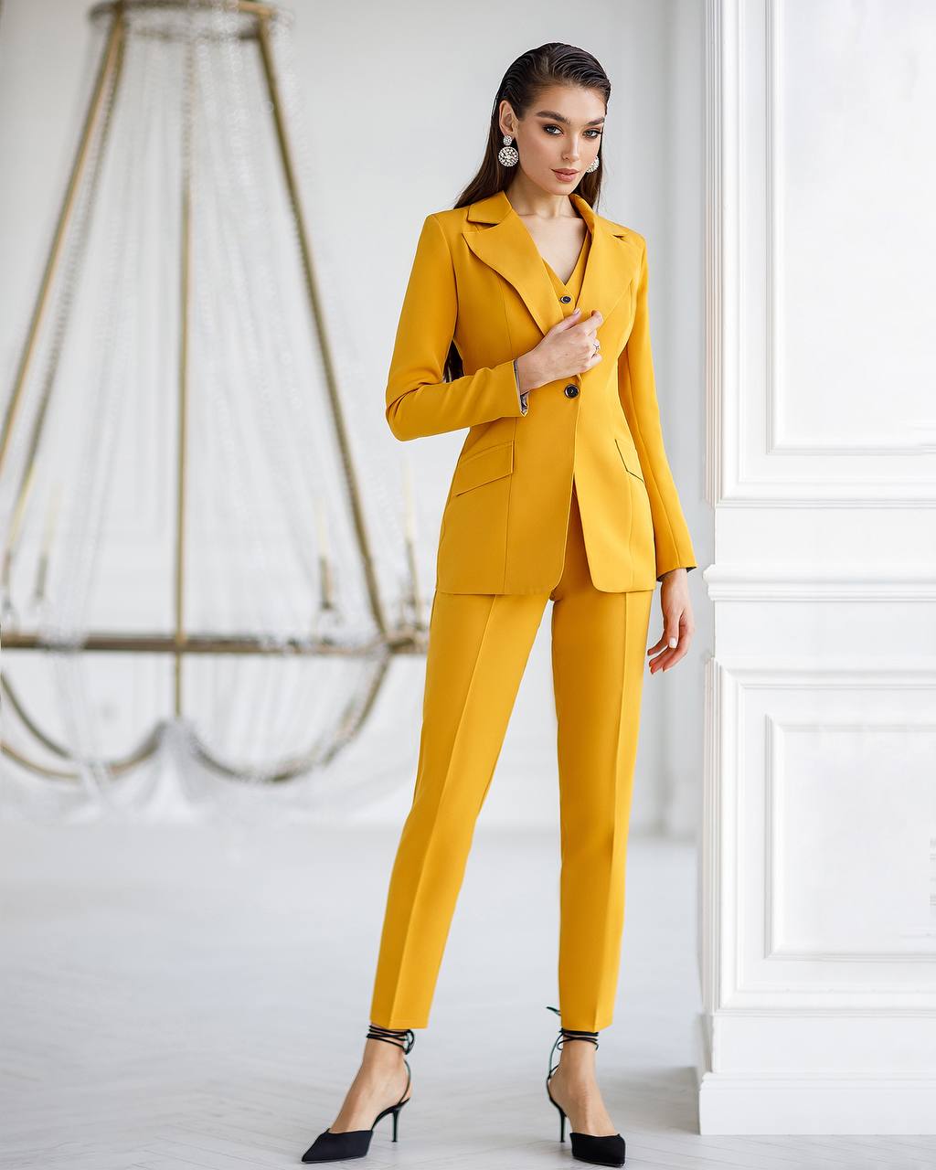 Office Slim-Fit 3-Piece Suit