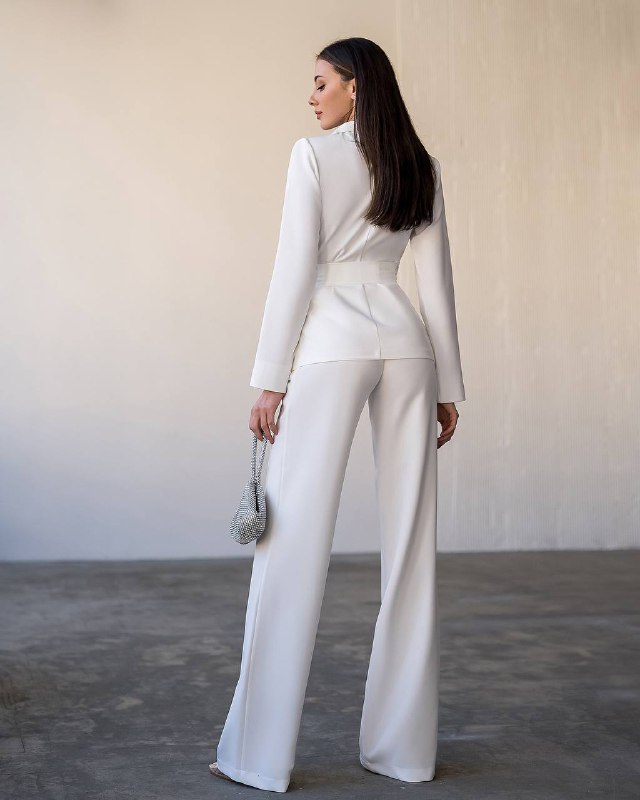Belted Wide-Leg Suit 3-Piece