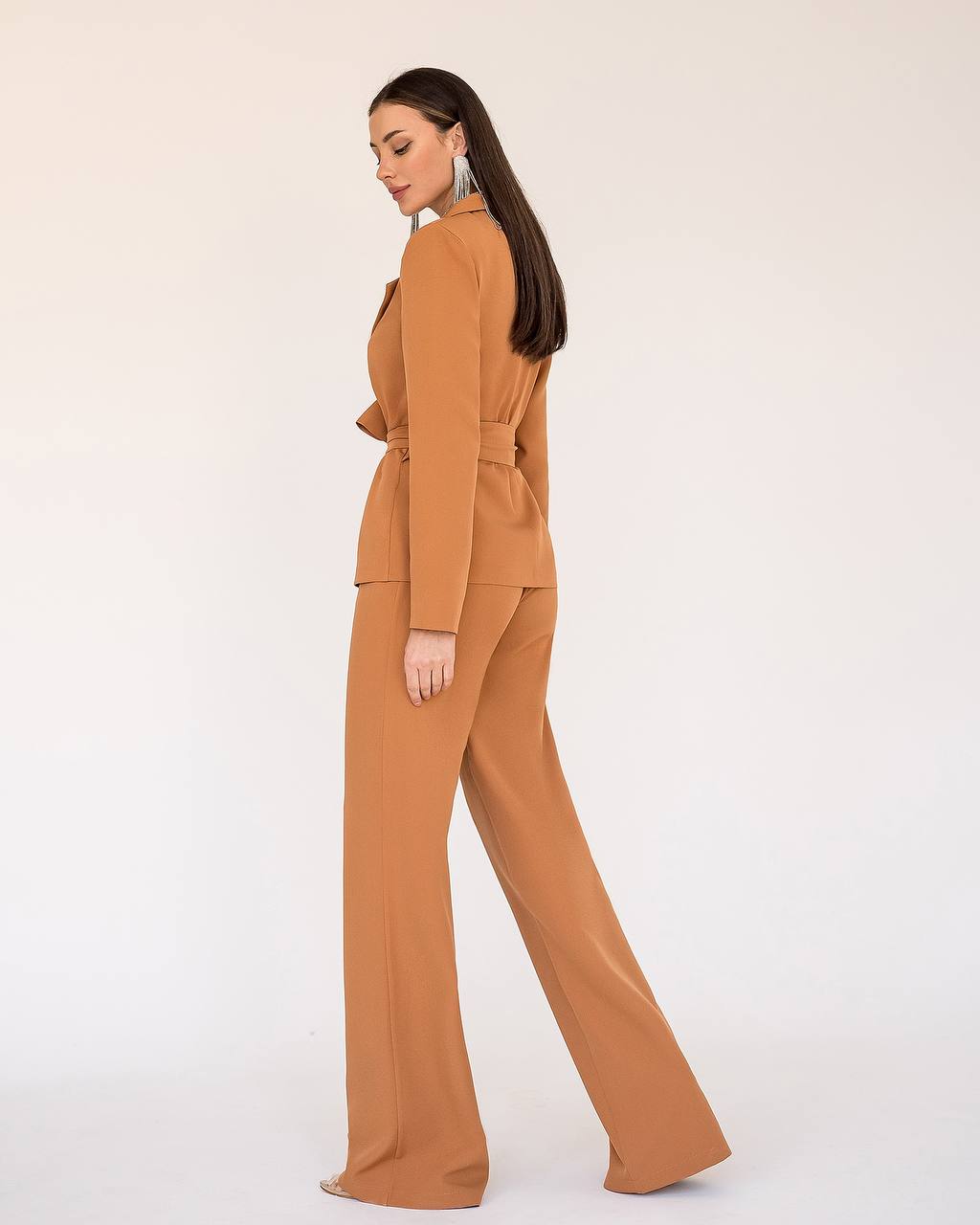 Belted Wide-Leg Suit 3-Piece