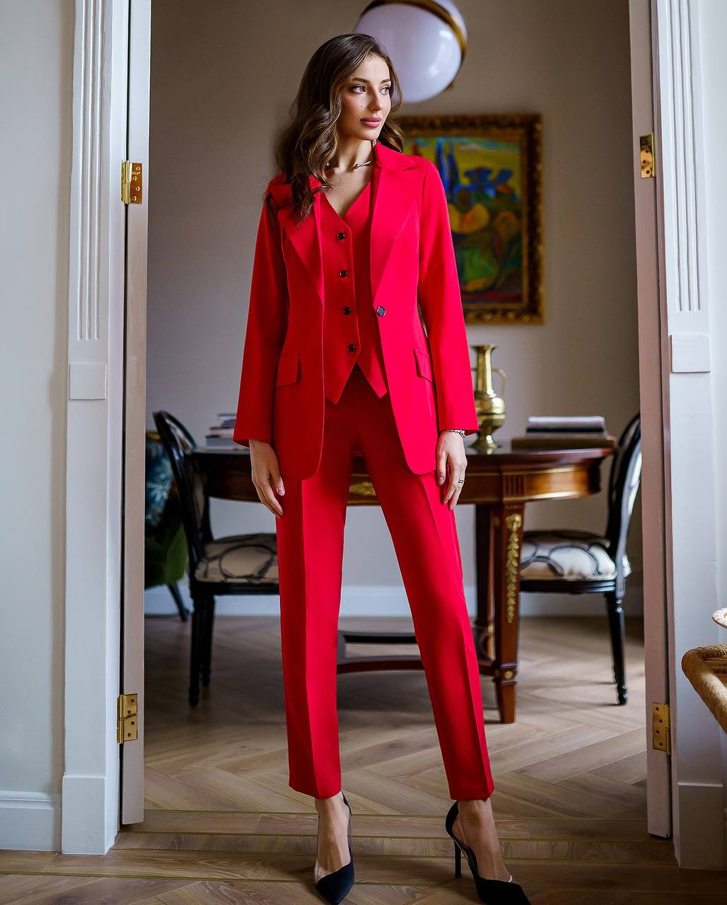 Office Slim-Fit 3-Piece Suit