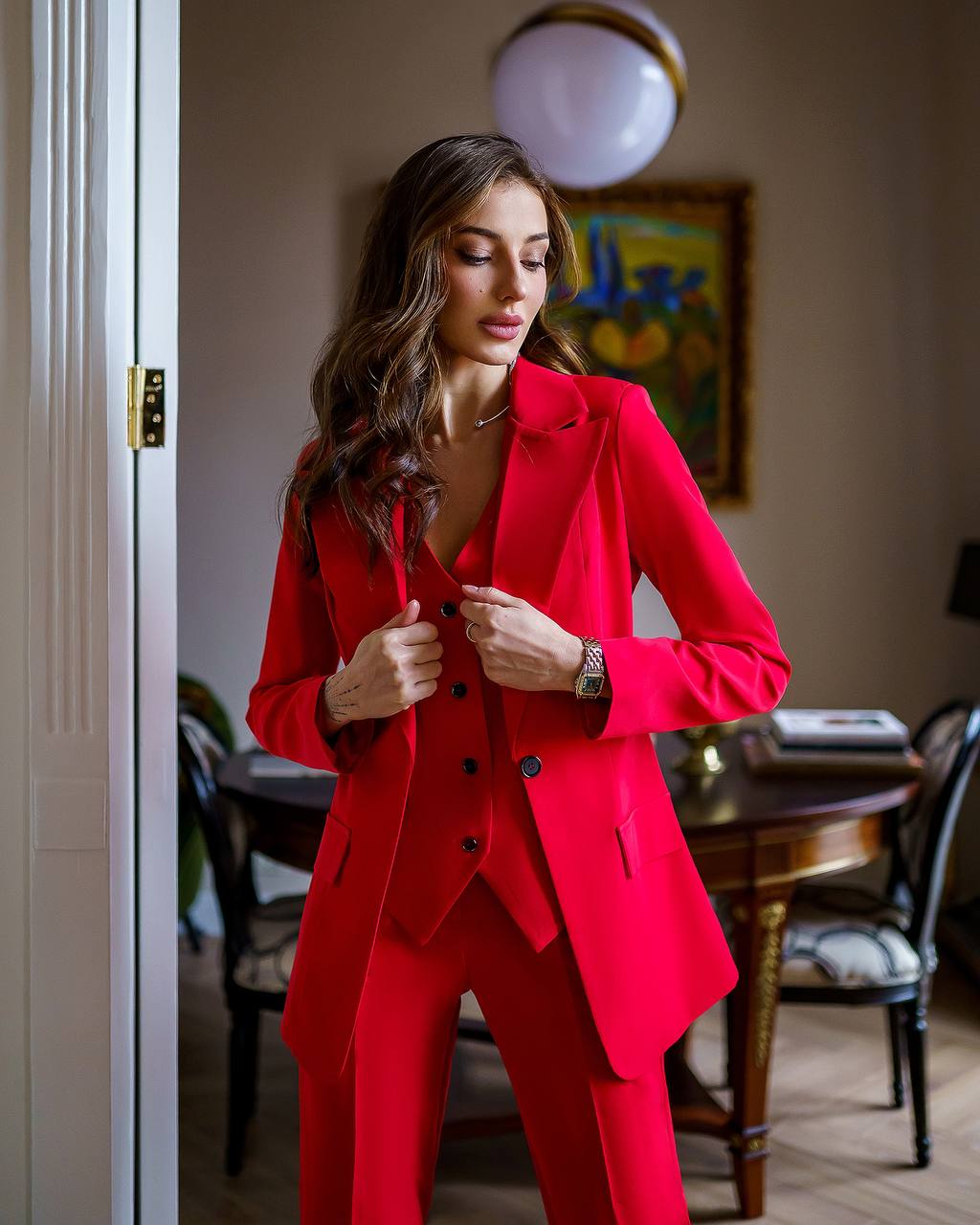 Office Slim-Fit 3-Piece Suit