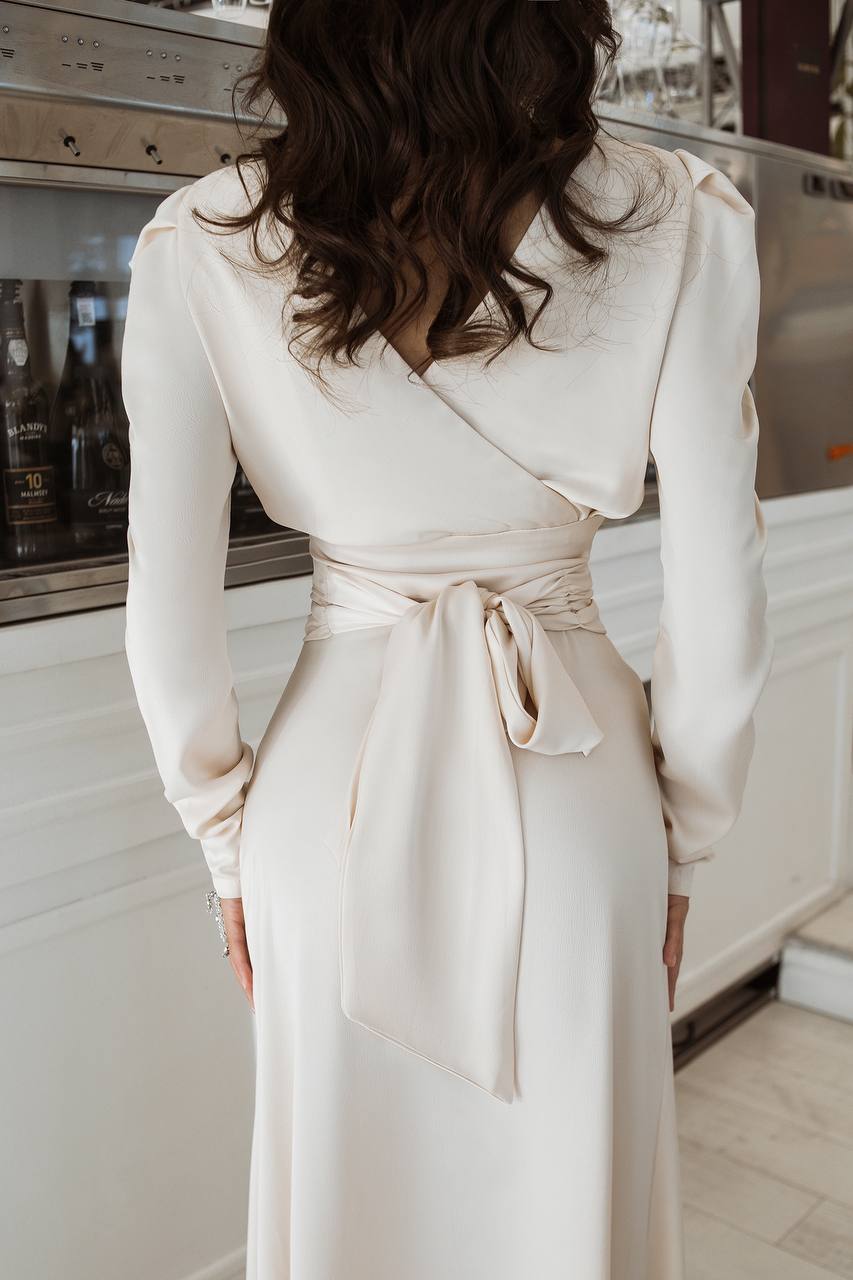 Puff Sleeve Belted Maxi Dress