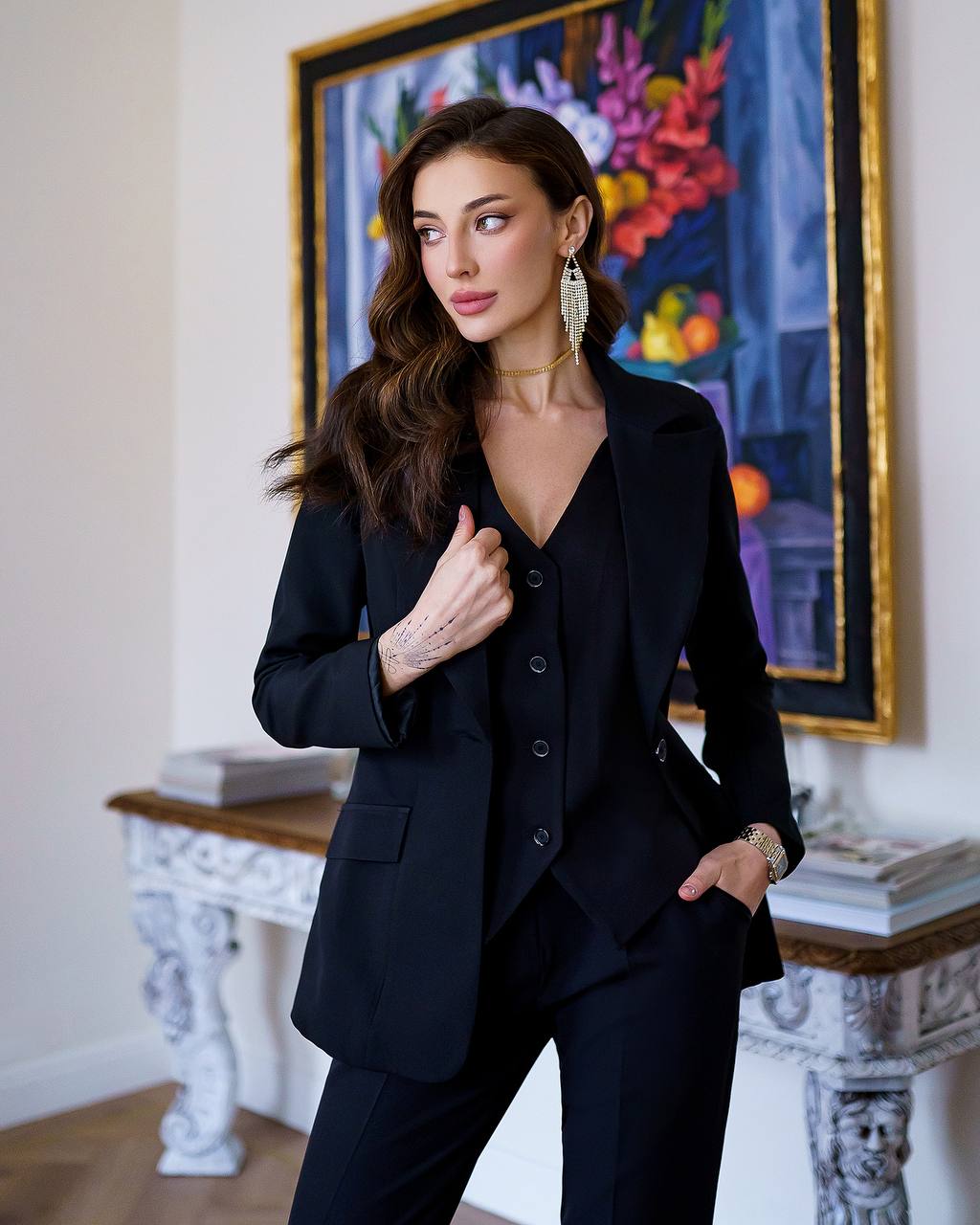 Office Slim-Fit 3-Piece Suit