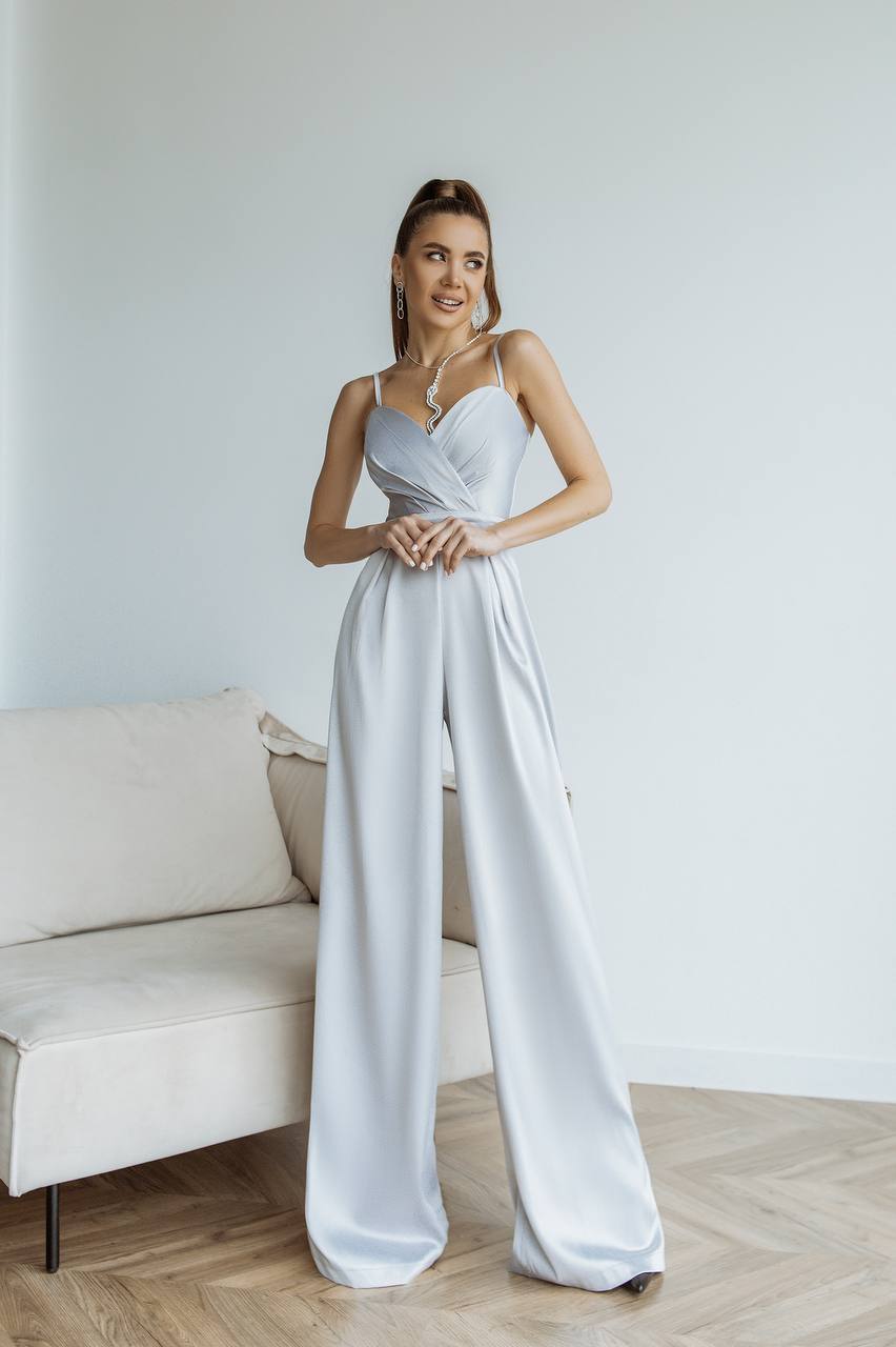 Satin Wide-Leg Jumpsuit