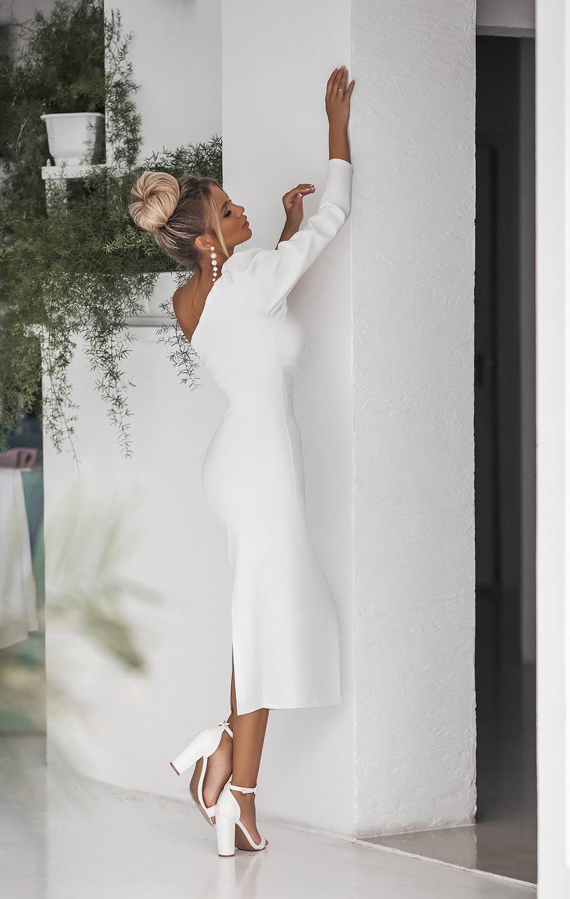 Alexa One-Shoulder Midi Dress