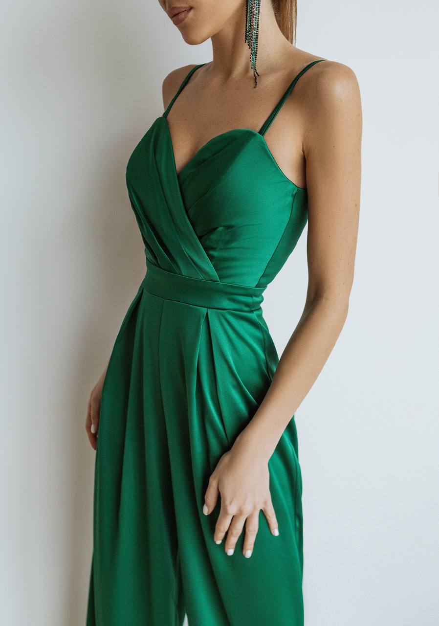 Satin Wide-Leg Jumpsuit