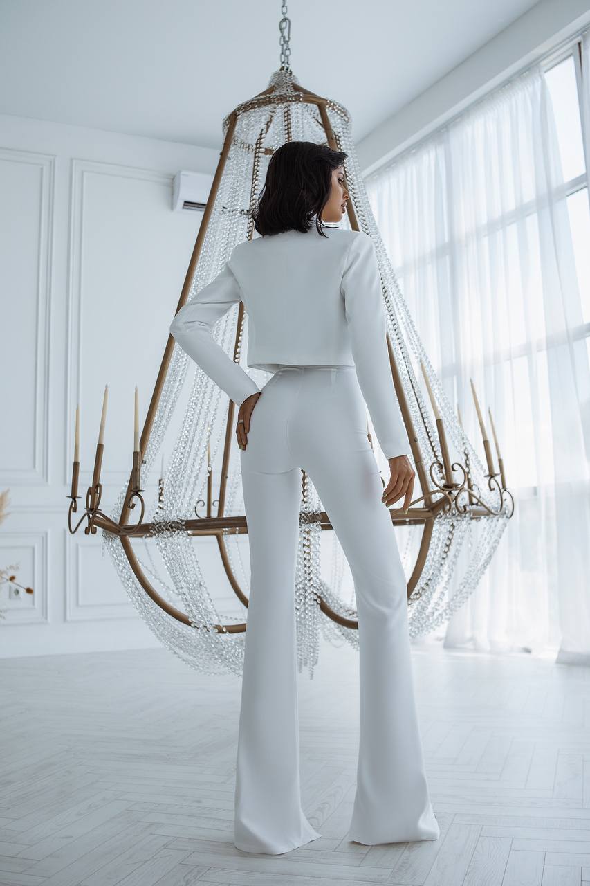 Crop Jacket Suit 2-Piece