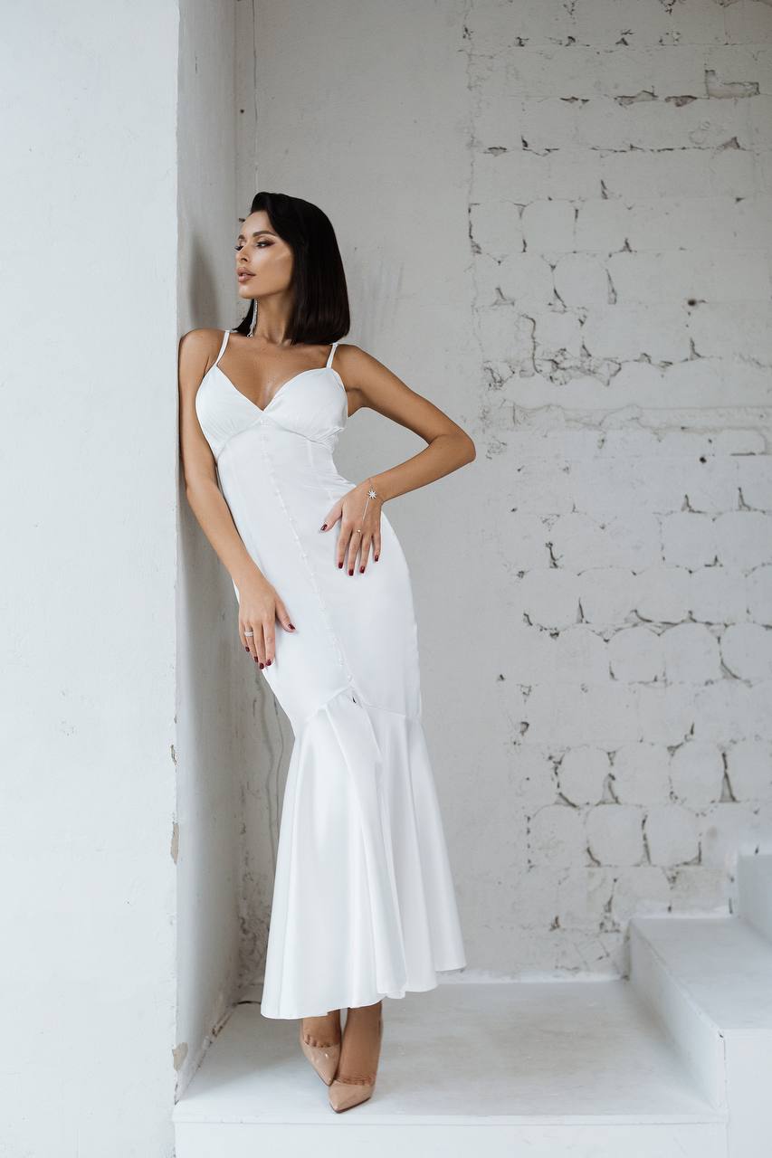 V-neck Satin Slip Dress