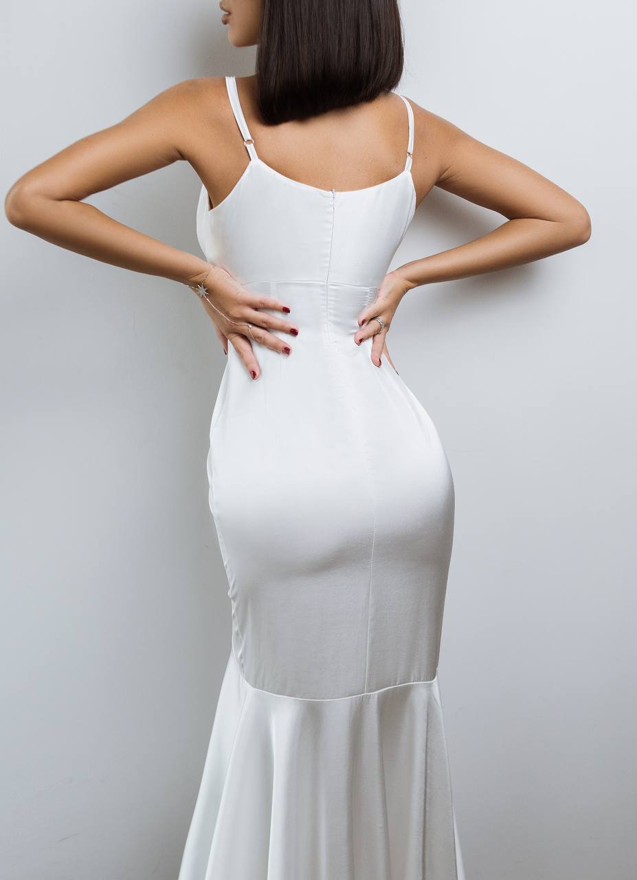 V-neck Satin Slip Dress