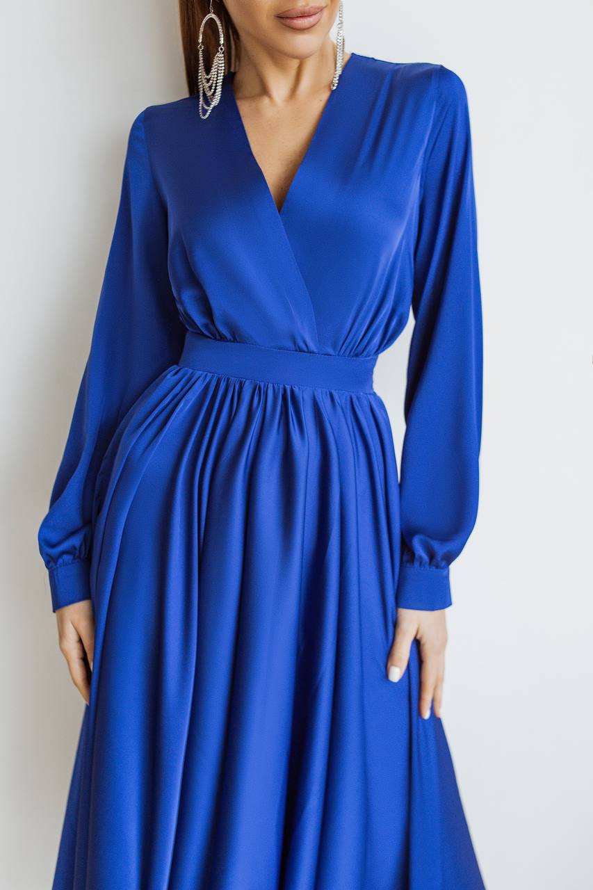 Silk Long Sleeve Maxi Dress