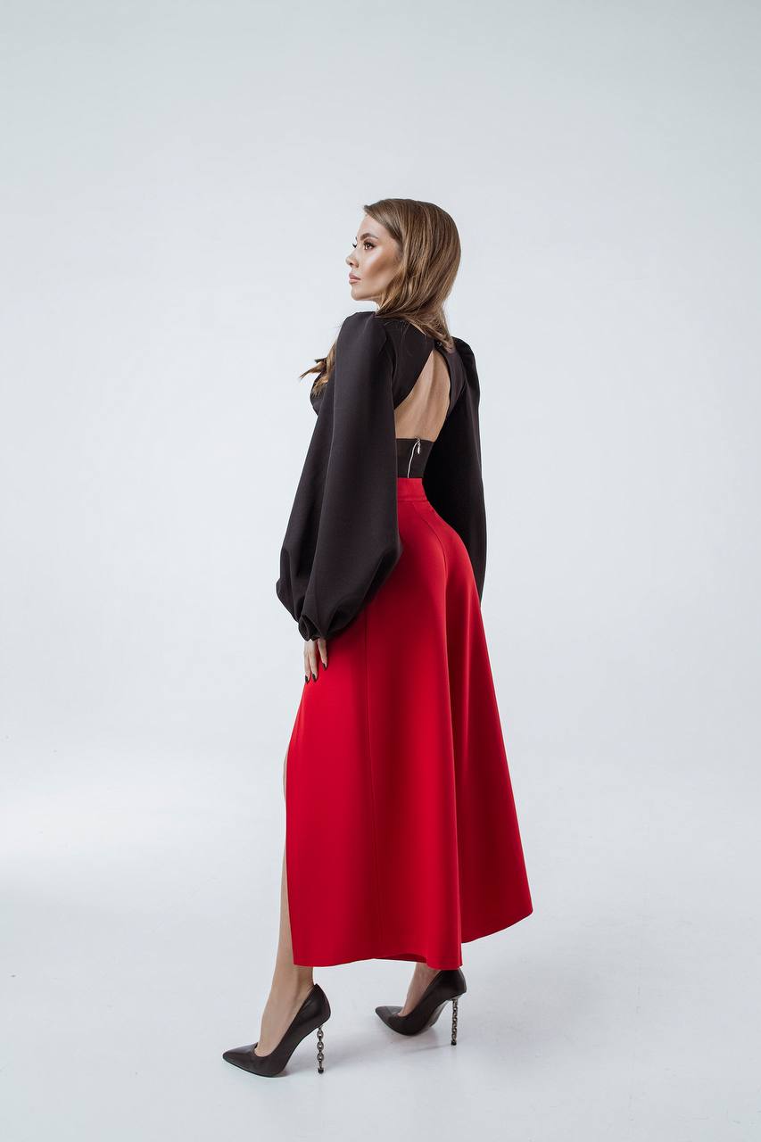 High Waist Slit Cuff Culottes