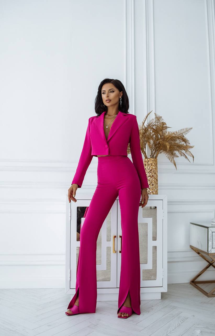 Crop Jacket Suit 2-Piece
