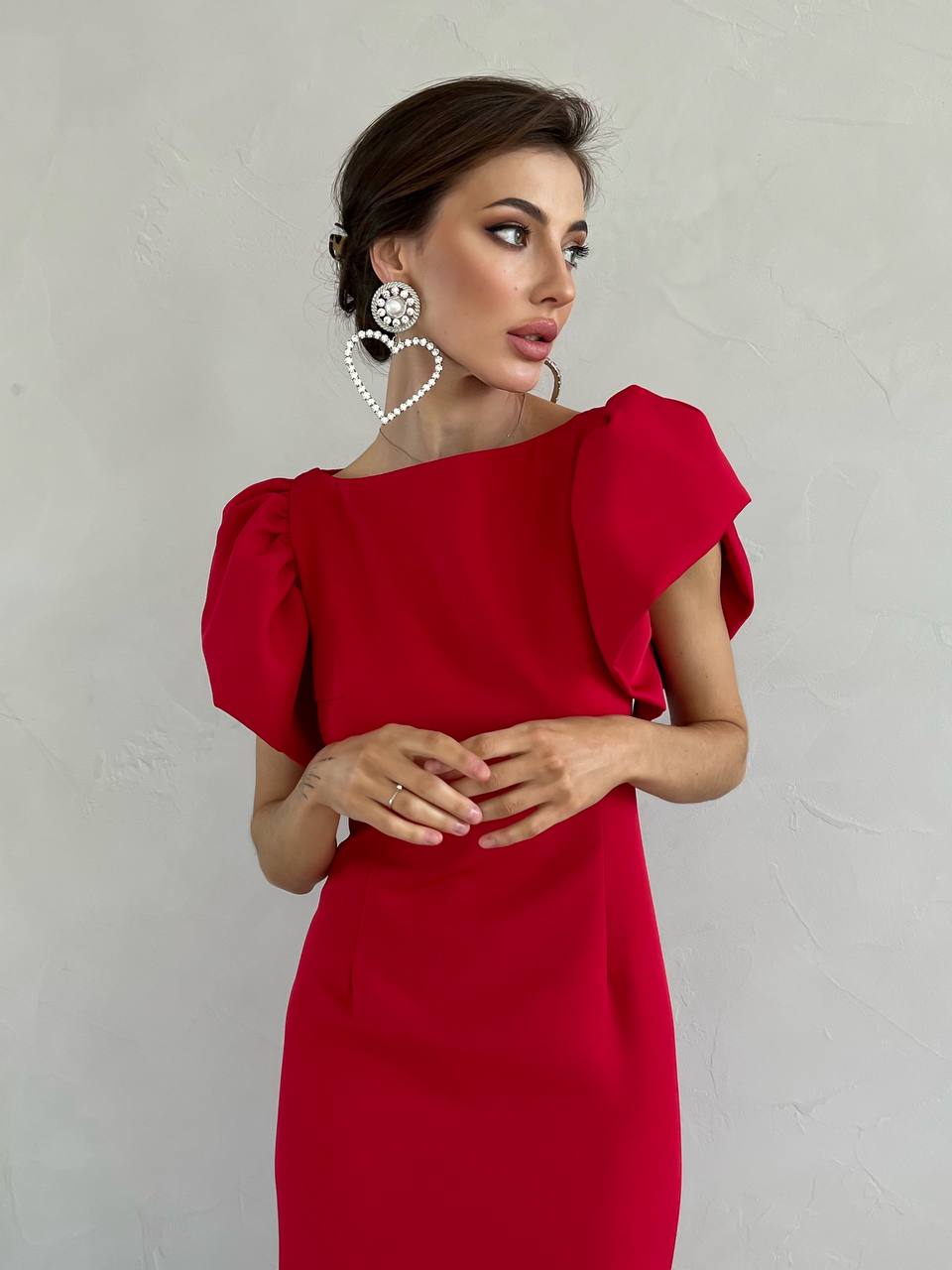 Alexa Puff Sleeve Midi Dress