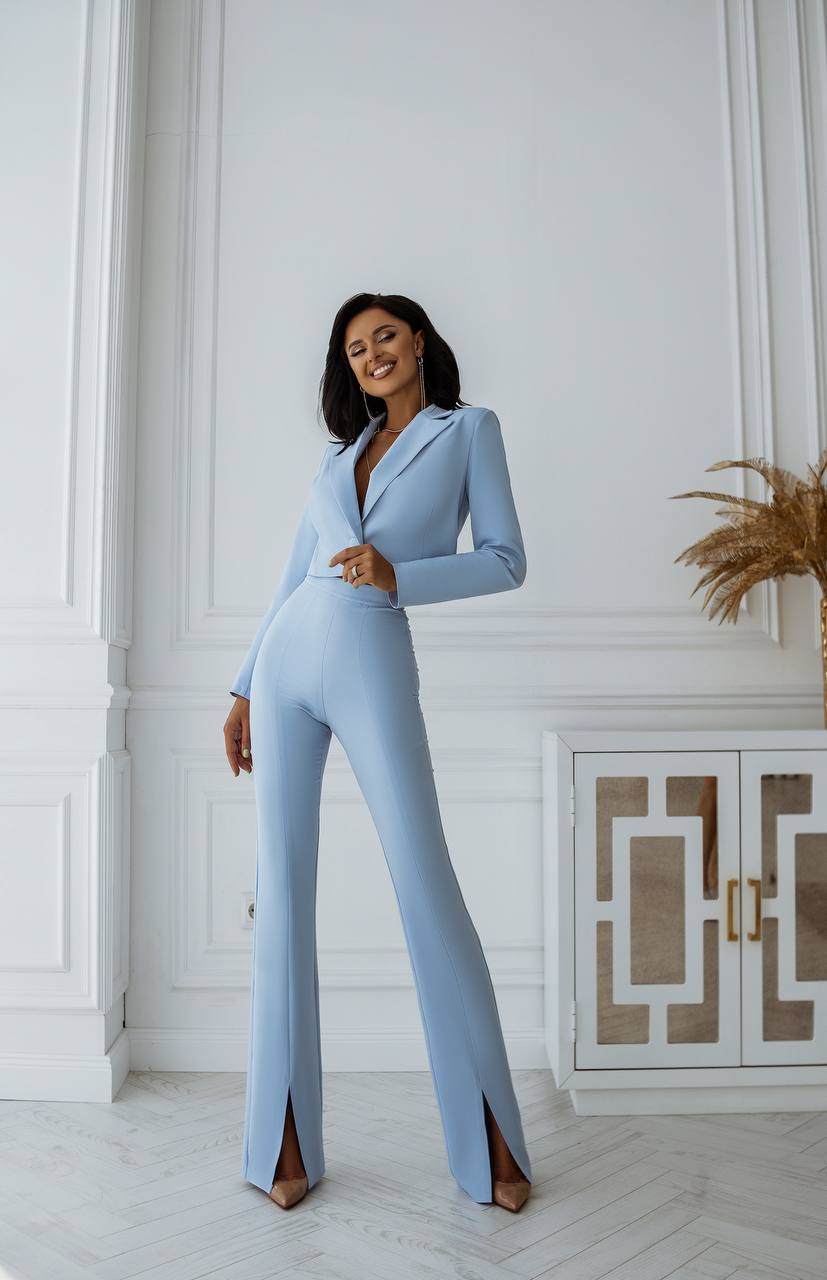 Crop Jacket Suit 2-Piece