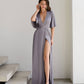 Silk Wrap Maxi Dress