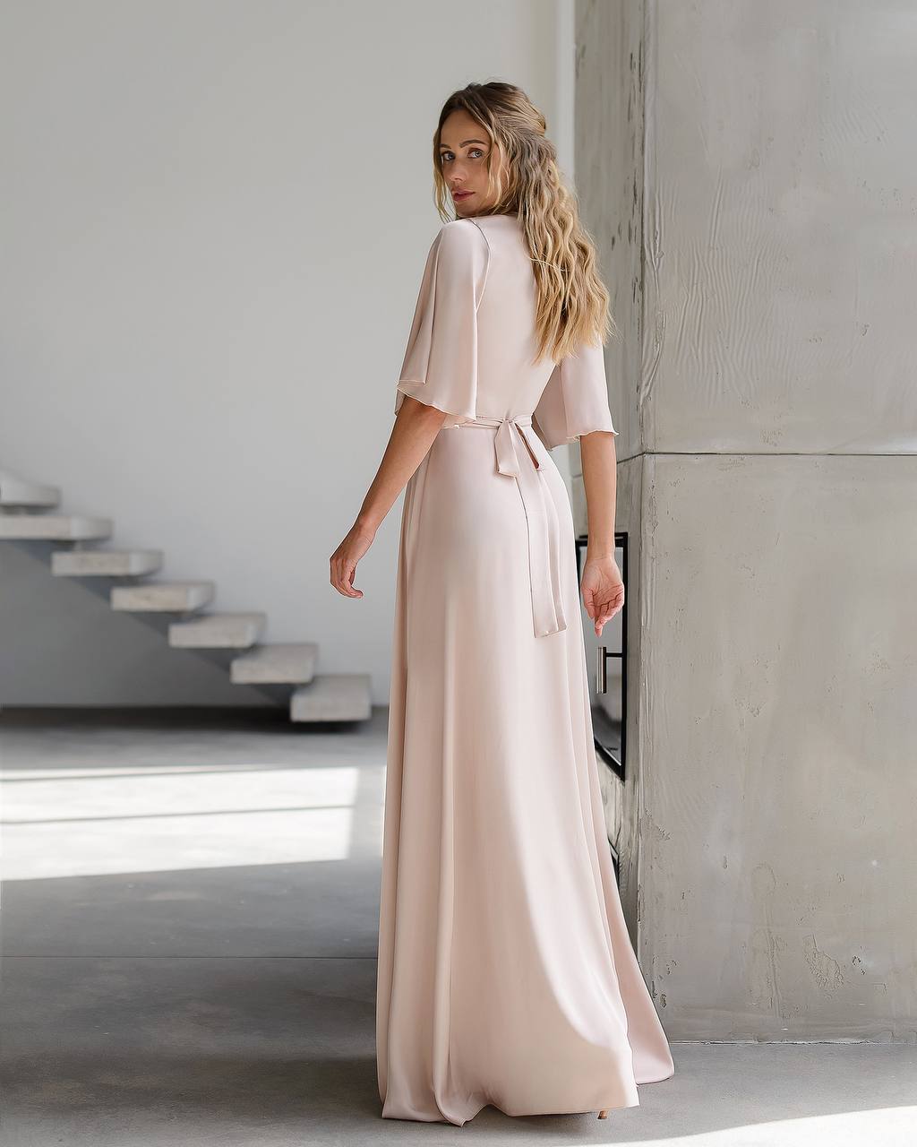 Silk Wrap Maxi Dress