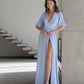 Silk Wrap Maxi Dress