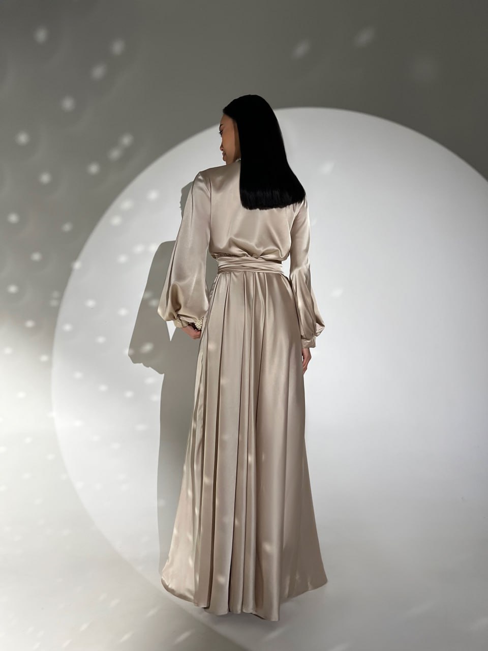 Wrap Long Sleeve Maxi Dress