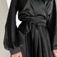 Wrap Long Sleeve Maxi Dress