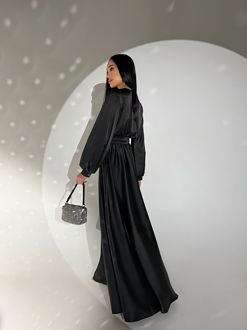 Wrap Long Sleeve Maxi Dress