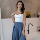 High Waist Fitted Palazzo Pants