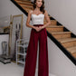 High Waist Fitted Palazzo Pants