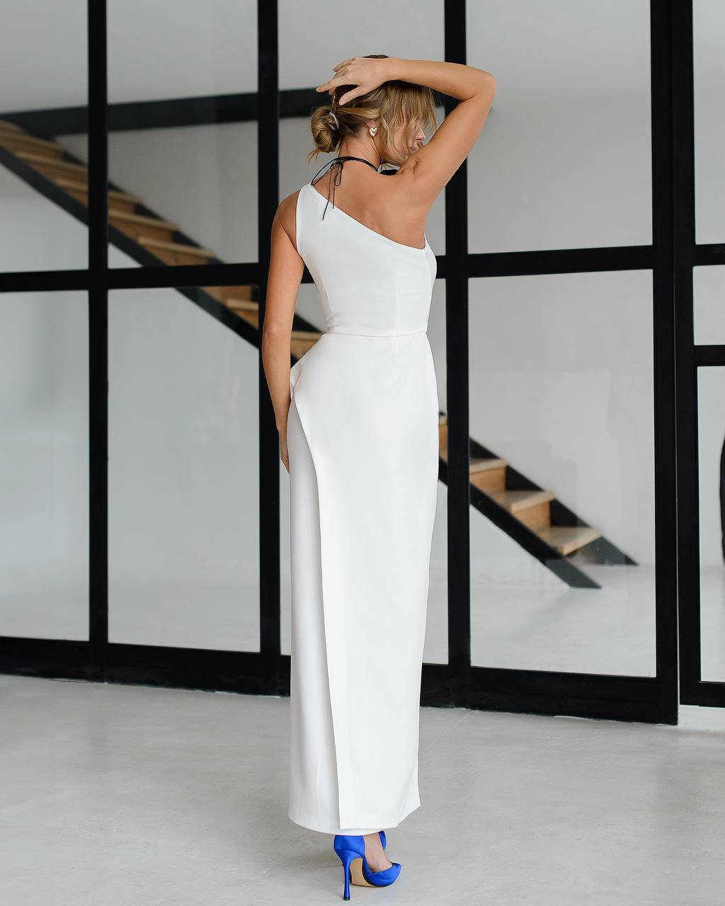 Asymmetric Sleeveless Maxi Dress