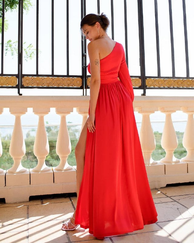 One-Shoulder Maxi Dress