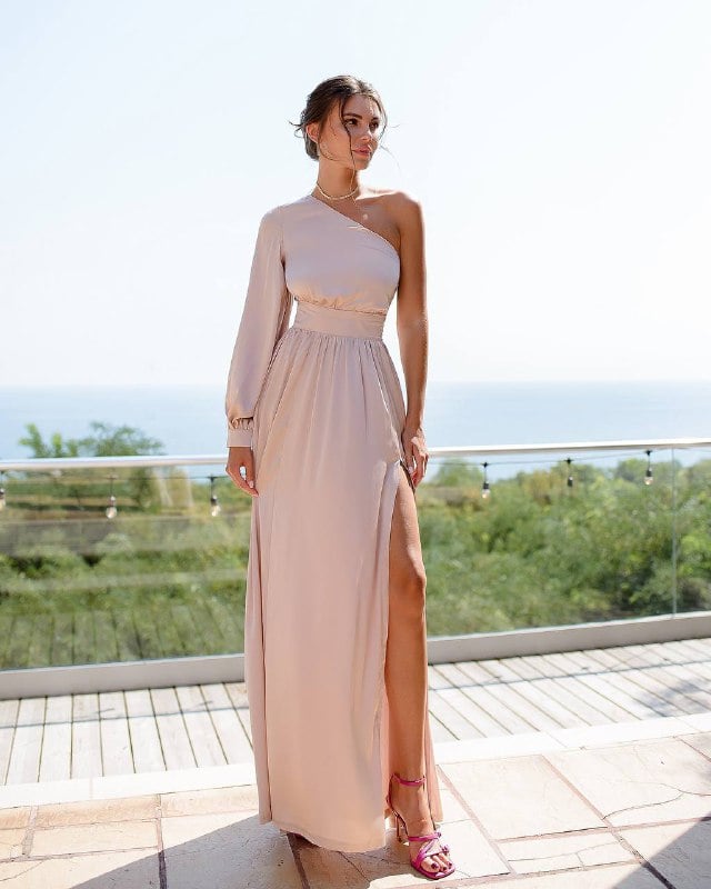 One-Shoulder Maxi Dress