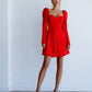 Sweetheart Puff-Sleeve Mini Dress