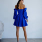 Backless Puff Sleeve Mini Dress