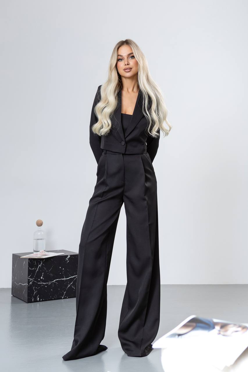 Alexa Crop Jacket Suit 2-Piece