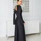 Satin Long Sleeve Maxi Dress