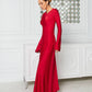 Satin Long Sleeve Maxi Dress