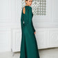 Satin Long Sleeve Maxi Dress