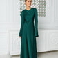 Satin Long Sleeve Maxi Dress