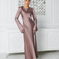 Satin Long Sleeve Maxi Dress